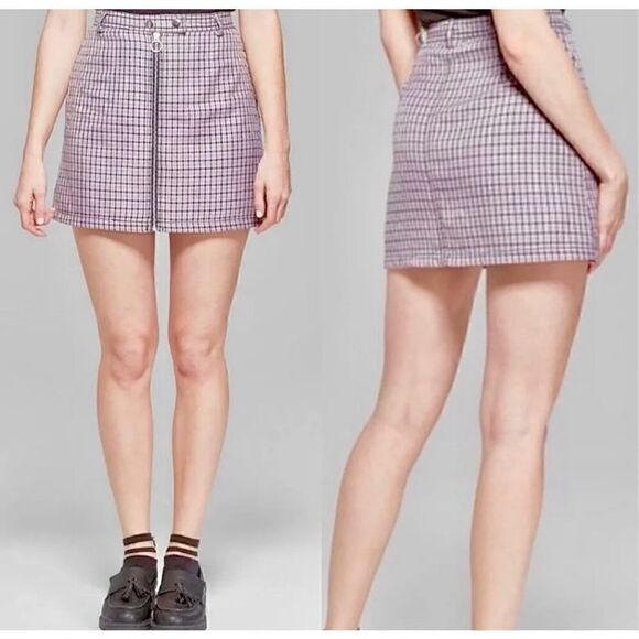 COPY - Wild fable purple plaid skirt - Picture 1 of 5